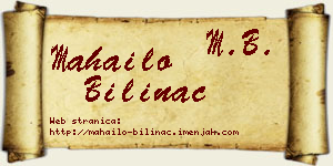 Mahailo Bilinac vizit kartica